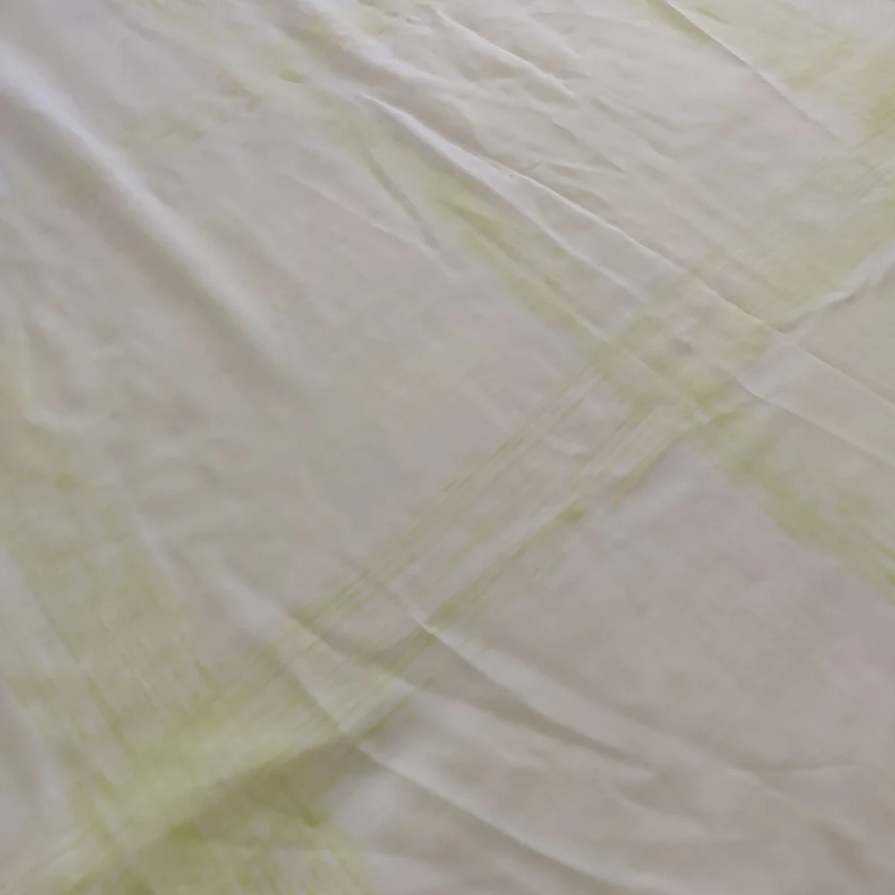 Vintage Queen Fitted Sheet / Blue/Green Pastel / Watercolor